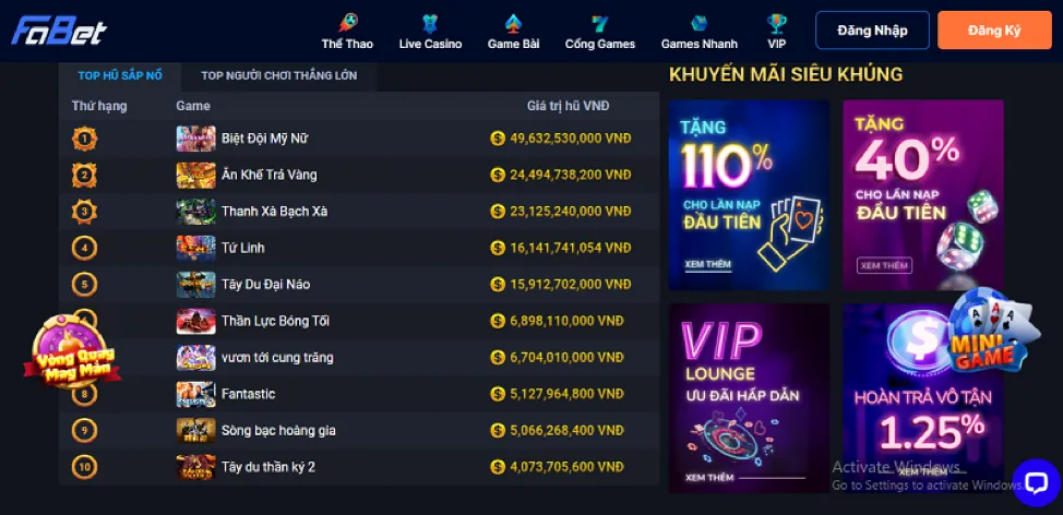 Game nổ hũ mới tại sonclub