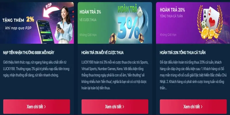 Hoàn trả hàng tuần cho cá cược thể thao